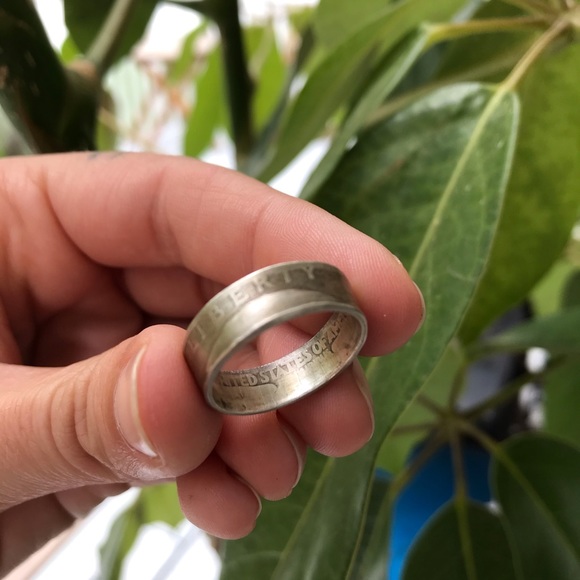 Handcrafted Silver 1948 Coin Ring | size 8.5 - Picture 6 of 9
